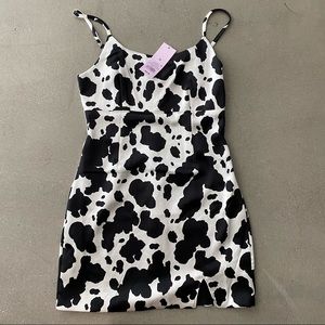 cow print mini dress